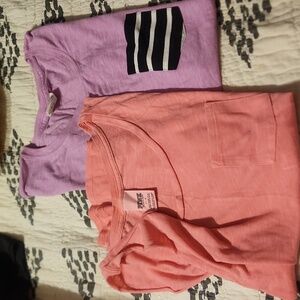 2 pink tops.